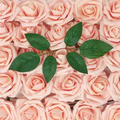 Wrapables Artificial Rose Flower, Real Touch Flowers for DIY Wedding Bouquets and Centerpieces Blush