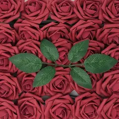 Wrapables Artificial Rose Flower, Real Touch Flowers for DIY Wedding Bouquets and Centerpieces Wine Red