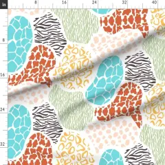 Various Fabrics by the Yard or Fat Quarter Abstract Jungle Animal Nature Zebra Leopard Cow Kitsch Custom Printed Fabric by Spoonflower