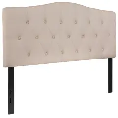 Emma and Oliver Arched Button Tufted Upholstered Headboard