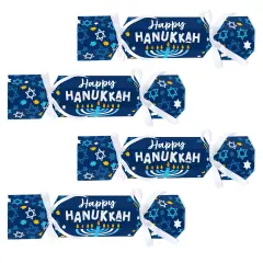 Big Dot of Happiness Hanukkah Menorah - No Snap Chanukah Holiday Party Table Favors - DIY Cracker Boxes - Set of 12