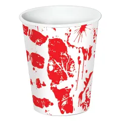 Beistle - Bloody Handprints Beverage Cups - 9 Oz - 12 Pack