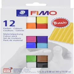 Fimo Professional Soft Polymer Clay 12/Pkg-Basic