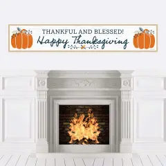 Big Dot of Happiness Happy Thanksgiving - Fall Harvest Party Decorations Party Banner