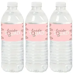 Big Dot of Happiness Bride Squad - Rose Gold Bridal Shower or Bachelorette Party Water Bottle Sticker Labels - Set of 20