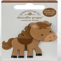 Doodlebug Doodle-Pops 3D Stickers-Giddy Up