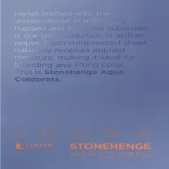 Stonehenge Aqua Block Coldpress Pad 7"X10" 15 Sheets/Pkg-White 140lb