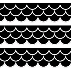 Black Scallops EZ Border&trade;, 48 Feet Per Pack, 3 Packs