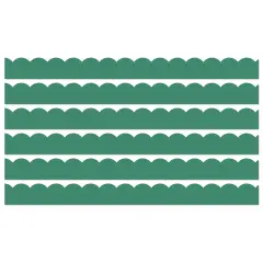 Grow Together Jade Green Scalloped Borders, 39 Feet Per Pack, 6 Packs