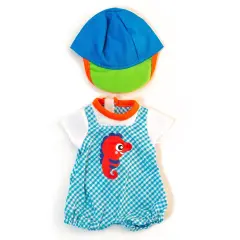 Doll Clothes, Fits 12-5/8" Dolls, Warm Weather Jumper/Cap Set