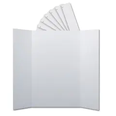 Corrugated Project Boards & Headers Set, 36" x 48", White, 24 Sets