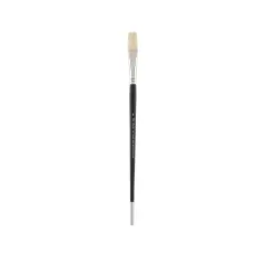 Creative Mark Pro Stroke Premium White Chungking Hog Bristle Artist Paint Brush - Flat - Natural Bristle Brush w/ Great Control Suitable for Oils, Watercolors, Acrylics, Alkyds, Caseins