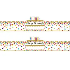 Confetti Happy Birthday Crowns, 30 Per Pack, 2 Packs
