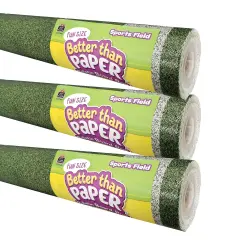 Fun Size Better Than Paper&reg; Bulletin Board Roll, 18" x 12', Sports Field, Pack of 3
