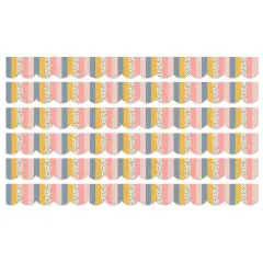 We Belong Stripes Scalloped Borders Per Pack, 39 Feet Per Pack, 6 Packs