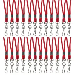 Standard Lanyard, Red, Swivel Hook, Pack of 24