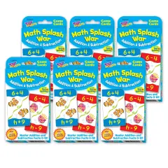 Math Splash War Addition & Subtraction Challenge Cards&reg;, 6 Packs