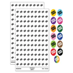 Bacon Strips Doodle 200+ 0.50" Round Stickers Light Green
