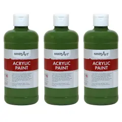 Acrylic Paint 16 oz, Green Oxide, Pack of 3