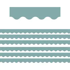Calming Blue Scalloped Border Trim, 35 Feet Per Pack, 6 Packs