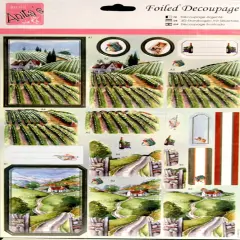 Anita's Foiled Decoupage Die-cut Embellishments-Vineyard