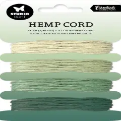 Studio Light Consumables Hemp Cord 4/Pkg-Nr. 08, Shades Of Green