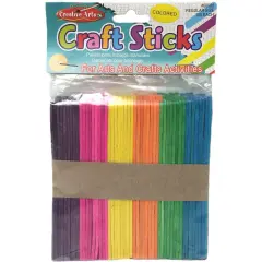 Colored Craft Sticks, Regular Size, 4-1/2" x 3/8", 150 Per Pack, 12 Packs