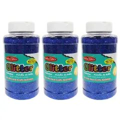 Creative Arts&trade; Glitter, 1 lb. Bottle, Blue, Pack of 3