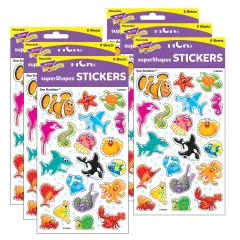 Sea Buddies&trade; superShapes Stickers-Large, 160 Per Pack, 6 Packs