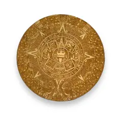Aztec Mayan Calendar Wood Coaster/Disc qty 1