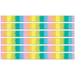 Creatively Inspired Watercolor Straight Borders, 36 Feet Per Pack, 6 Packs
