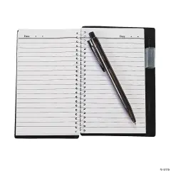Spiral Notebooks with Pens - 12 Pc. Black