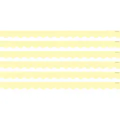 Pastel Yellow Scalloped Border Trim, 35 Feet Per Pack, 6 Packs