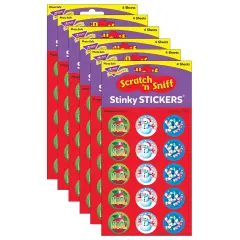 Christmas/Peppermint Stinky Stickers&reg;, 60 Per Pack, 6 Packs