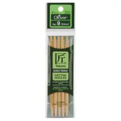 Takumi Bamboo Double Point Knitting Needles 5" 5/Pkg-Size 9/5.5mm