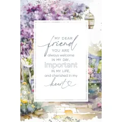 My Dear Friend Wood Plaque with Easel and Hook Wall Tabletop Art - 6 inches x 9 inches