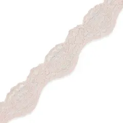 10 yards of Tifa 1 3/16"Scalloped Stretch Raschel Lace Trim | 10 yard cut Pink