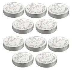 Renata Watch Battery Swiss Made Renata 380 or SR936SW 1.5V (10 Batteries, 380 or SR 936 SW)