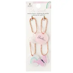 American Crafts Rainbow Avenue Bead Chains-4/Pkg