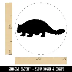 Ankylosaurus Dinosaur Solid Self-Inking Rubber Stamp for Stamping Crafting Planners Lime Green