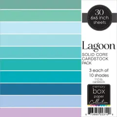 Memory Box Solid Core Cardstock 6"X6"-Lagoon