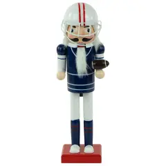 Northlight 14" Red and White Wooden Christmas Nutcracker Football Player