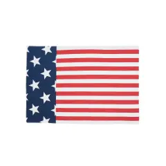 Patriotic Stars & Stripes American Flag Cotton Tabletop Placemats Set of 6, 13" x 19"