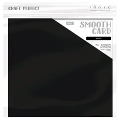 Craft Perfect Smooth Cardstock A4 5/Pkg-Black