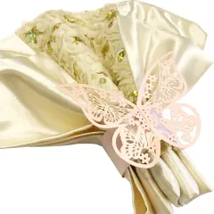 Butterflies Wedding Decor Napkin Rings (Set of 50) Pink