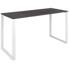 Merrick Lane Corbin 55" Computer Desk with Open Metal Frame Rustic Gray