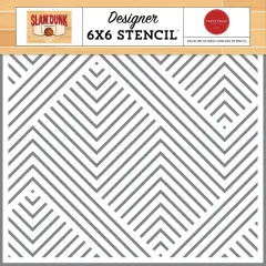 Carta Bella Stencil 6"X6"-Defensive Diagonals, Slam Dunk