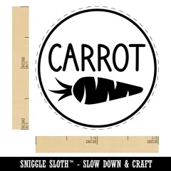 Carrot Text with Image Flavor Scent Self-Inking Rubber Stamp for Stamping Crafting Planners Purple