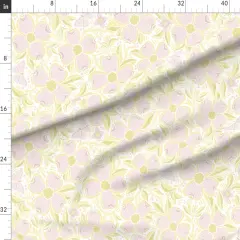 Various Fabrics by the Yard or Fat Quarter Dogwood Bouquet Spring Butterfly Pastel Pink Yellow Feminine Cheerful Playful Delicate Romantic Custom Printed Fabric by Spoonflower