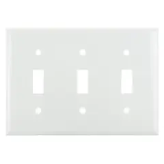 SUNLITE 3 Gang Toggle Plate White Color E103W